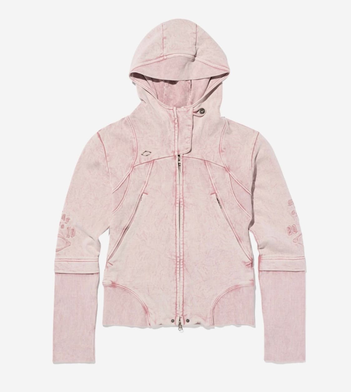 トップス MISCHIEF CUT OFF HOODIE Mischief Cut Off Hoodie Washed Pink | 후루츠패밀리