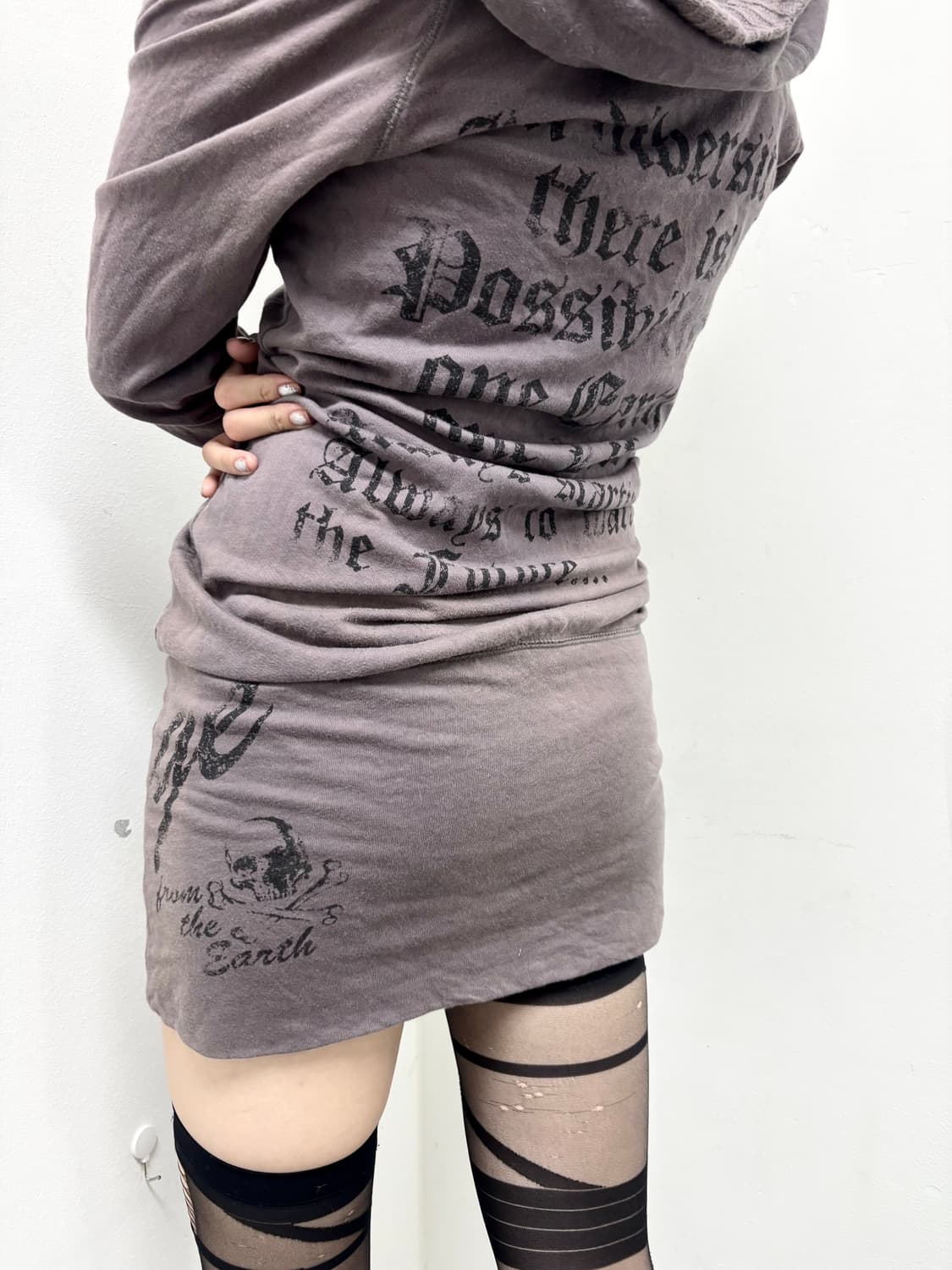 00s archive heaven and earth スカル柄 カットソー