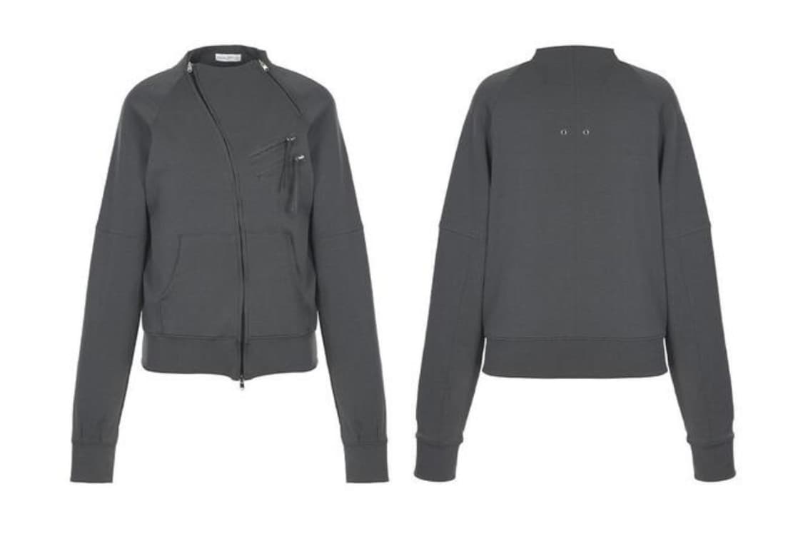 NACHE/ZIP DETAIL TRACK JERSEY CHARCOAL