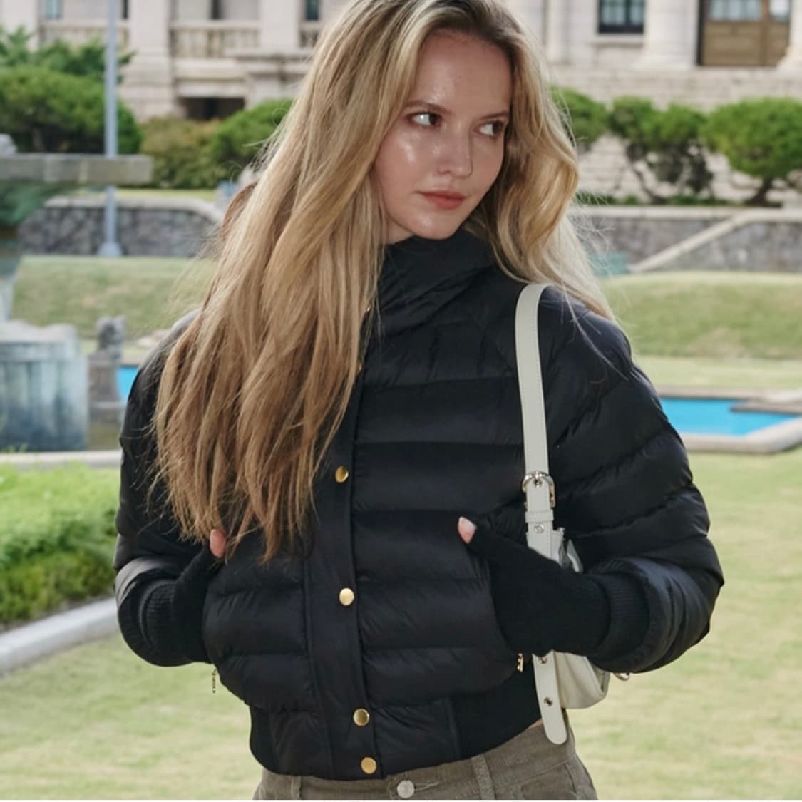 【BitterCells】Small Block Puffer Jacket ■関税込み■ 비터셀즈 패딩 small block puffer jacket-black | 후루츠패밀리