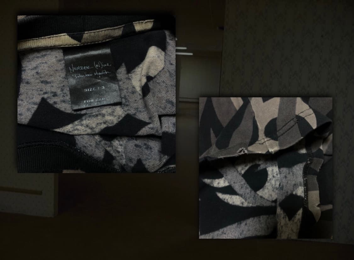Pantalon Cargo Number Nine Camouflage Tribal Taille S - Vintage 04AW, Japon, Neuf Sans étiquettes