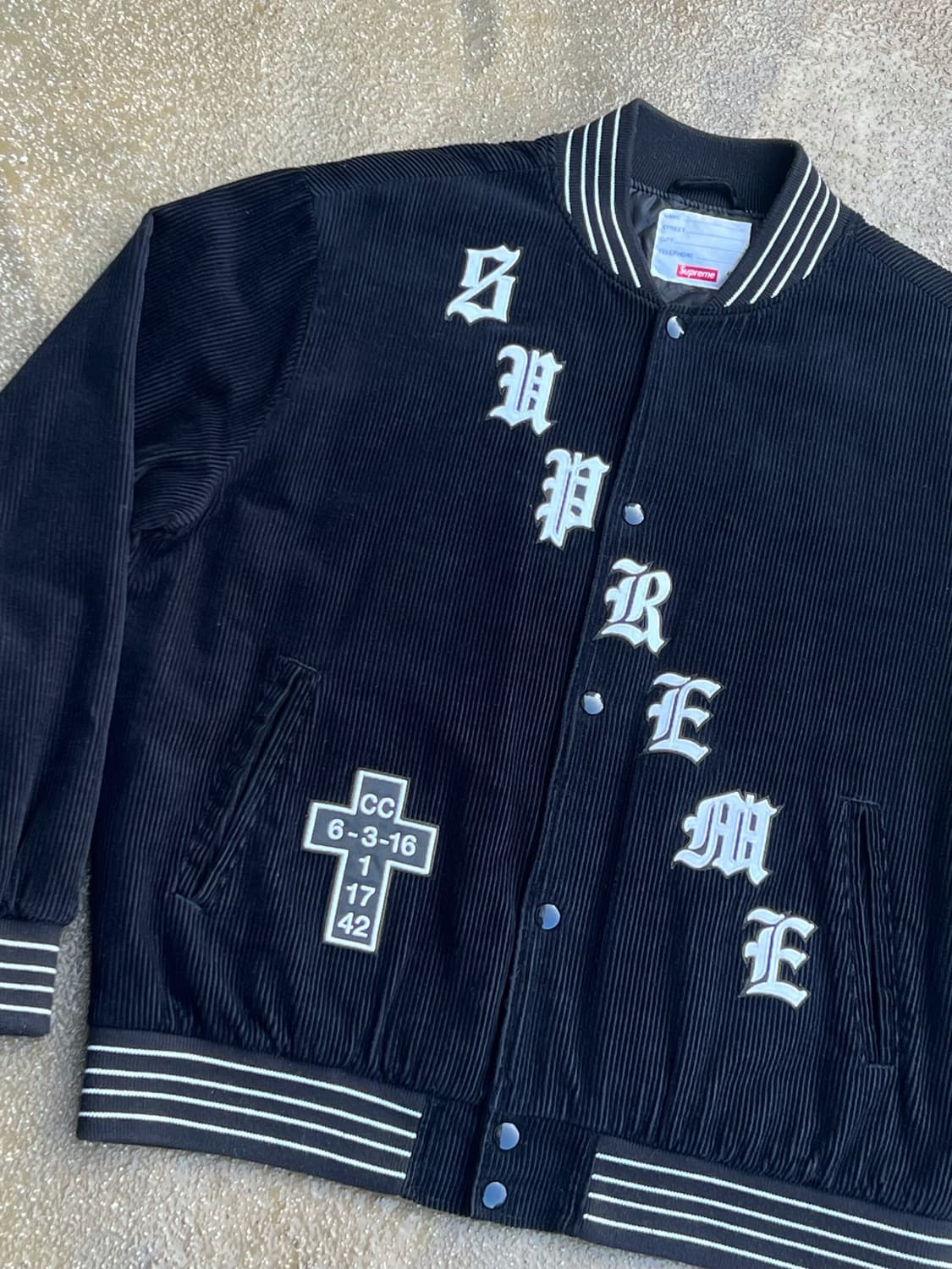 Supreme English Corduroy Varsity Jacket Supreme - Old English Zip