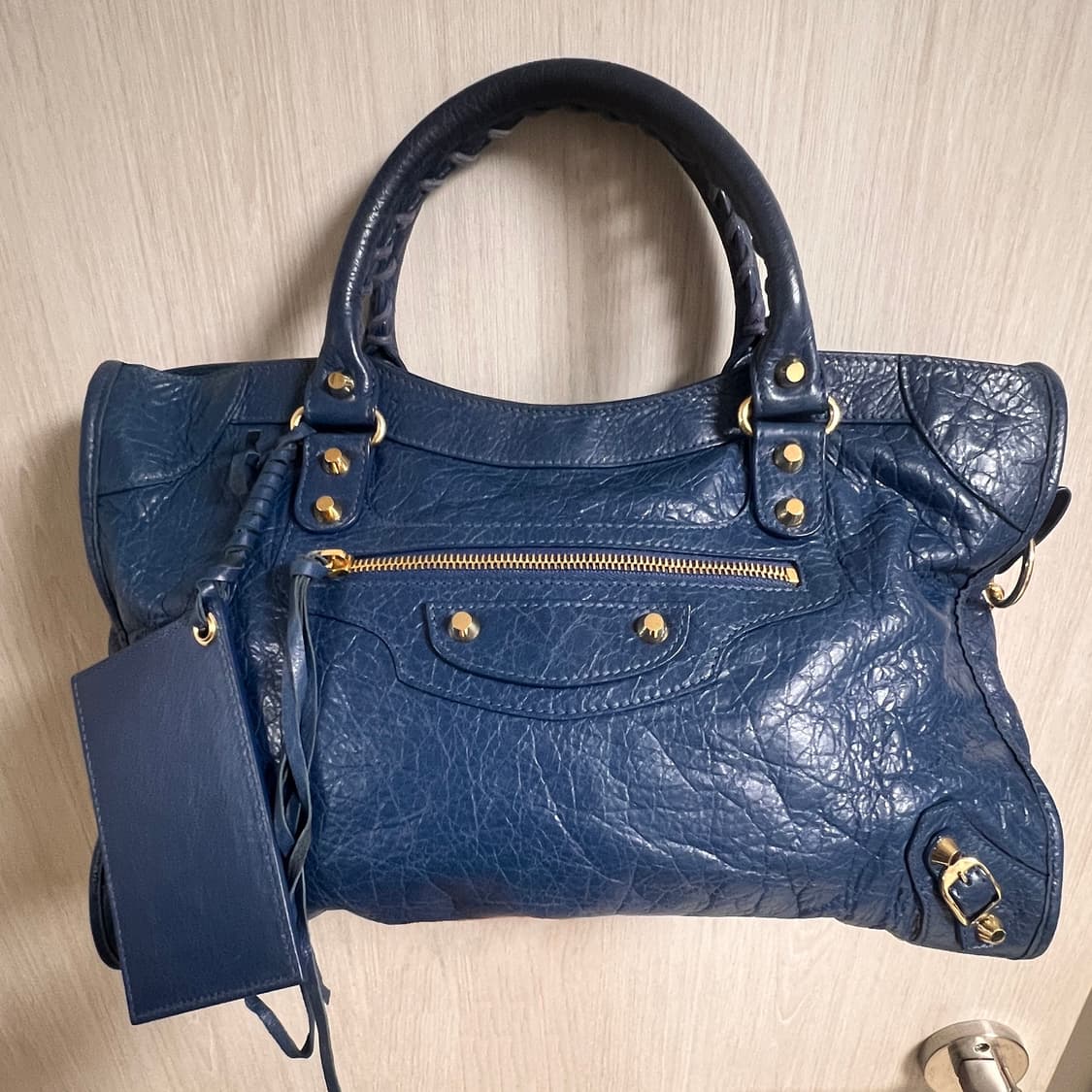Xxl Balenciaga The City Bag 발렌시아가 모터백 자이언트 네이비