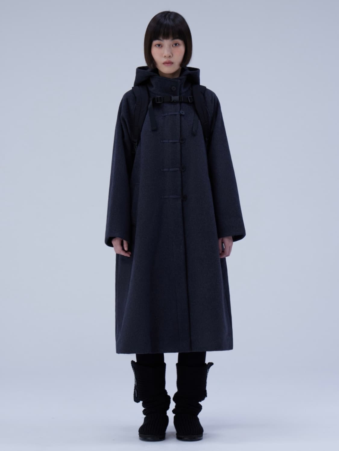 【Miseki SEOUL】24FW★ Hoodie long duffle coat MISEKI SEOUL] Hoodie long duffle Coat /追跡付