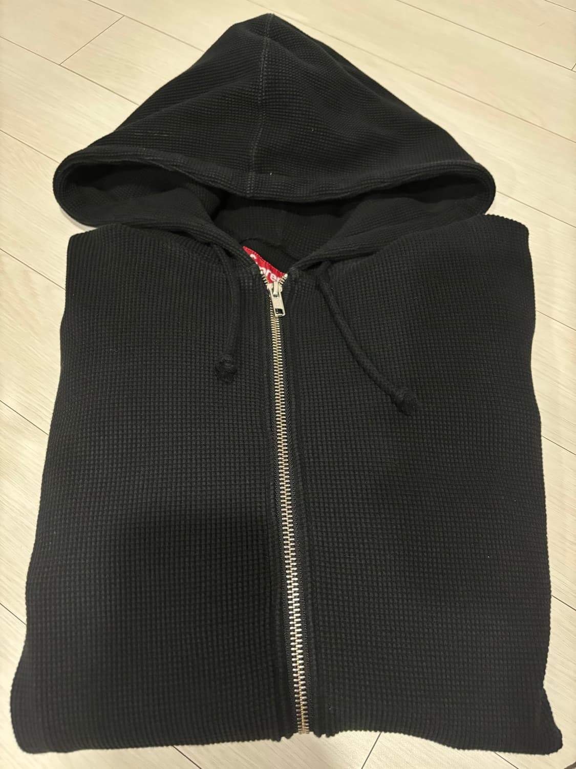 Supreme Hooded Zip Up Thermal black 黒 Supreme Thermal Zip Up Sweatshirt Black Men's - FW18 - US