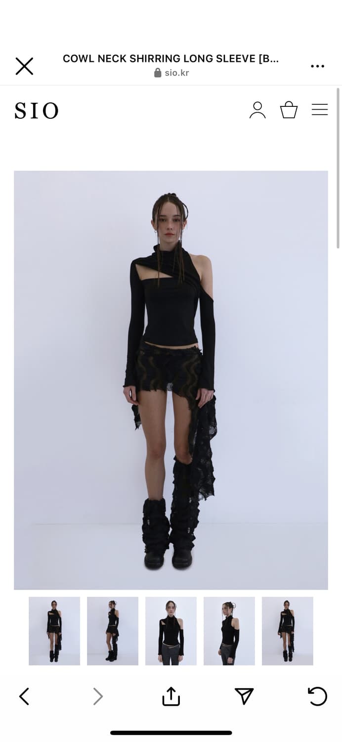 Sio Seoul sioseoul Long Sleeve Top Black Soft Touch L/SLV Shirt