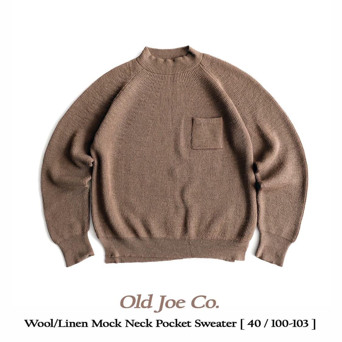 OLD JOE - TWEEDY YARN ROLL-NECK SWEATER OLD JOE TWEEDY YARN ROLL