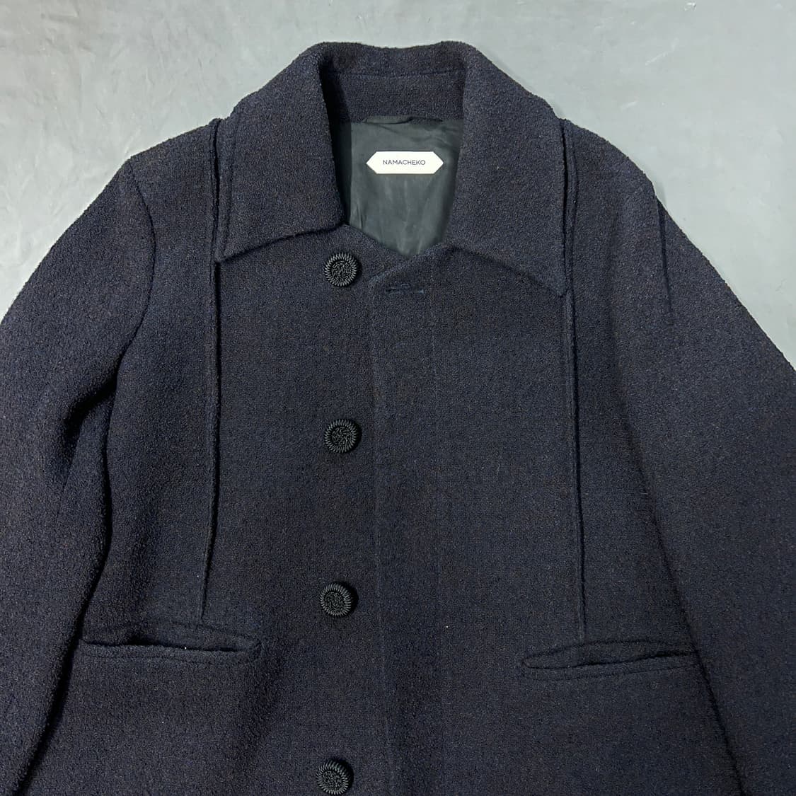 NAMACHEKO 21aw WALFANG PIN TUCK COAT XS NAMACHEKO 20AW walfang pin