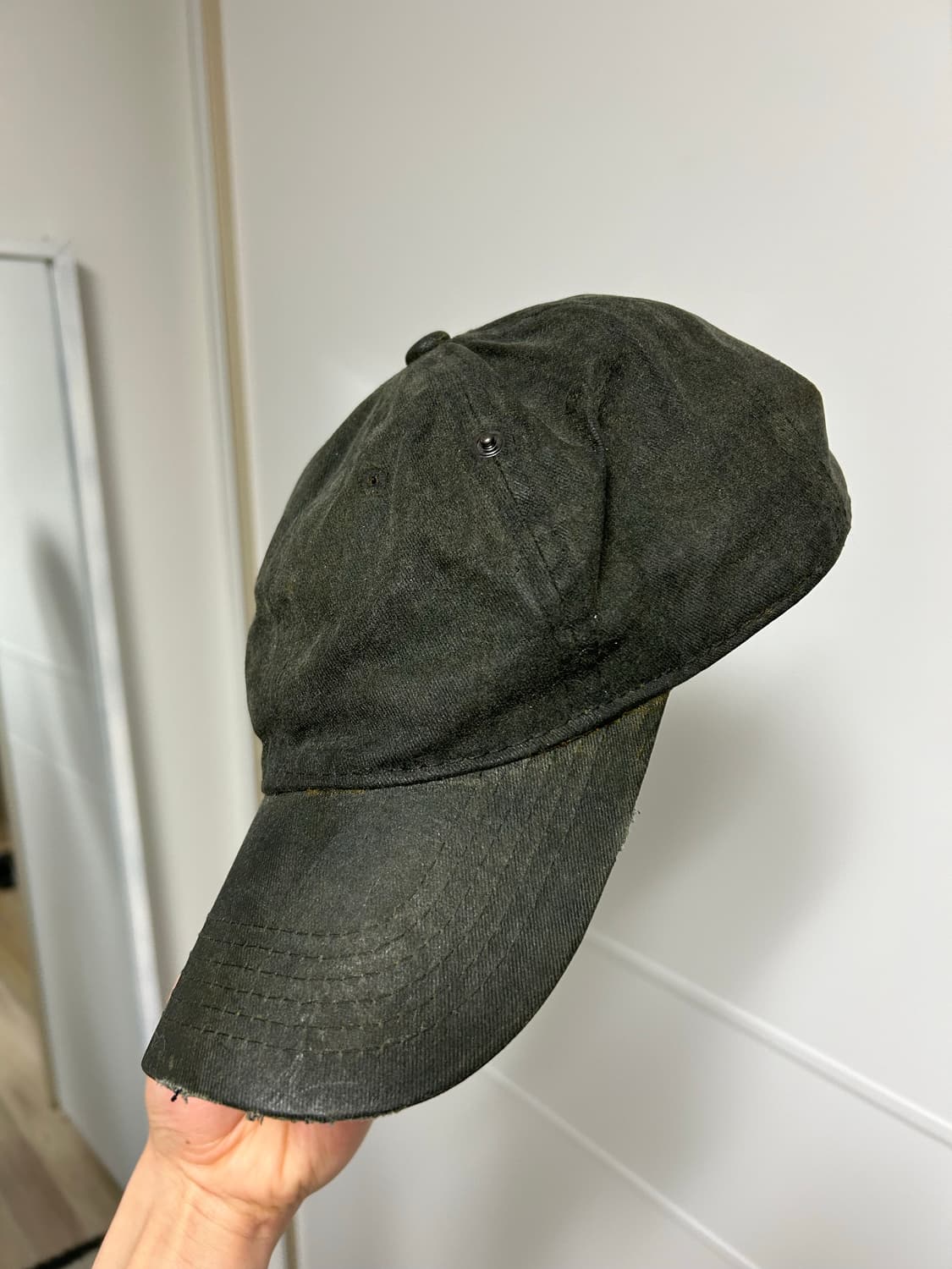 帽子 P.L.N Oil Skin cap archive OILSKIN STRING CAP – DARK GREY – P.L.N.