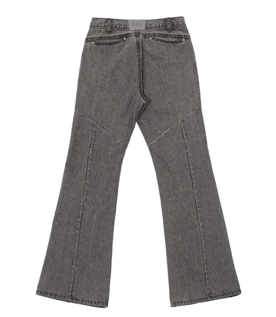 ◆ojos◆ Crack Washed Denim Pants Charcoal 24SS-PT01-CC OJOS | Crack Washed Denim Pants - 빈티지한 텍스처