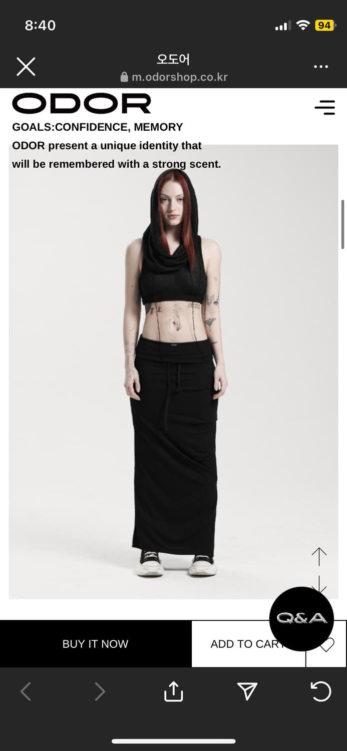 洗える着物 訪問着【 ODOR 】jersey shirring skirt in black 洗える着物 訪問着【 ODOR 】jersey shirring skirt in black
