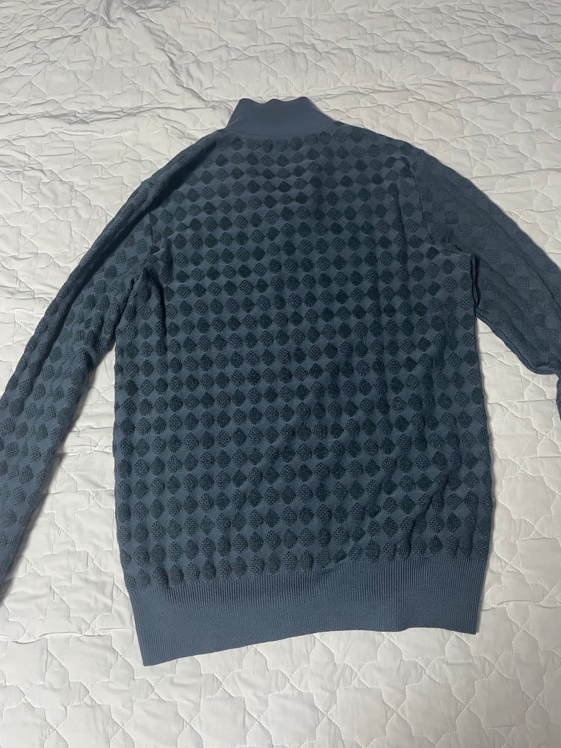 Namacheko diamond polo knit (blue) | 후루츠패밀리