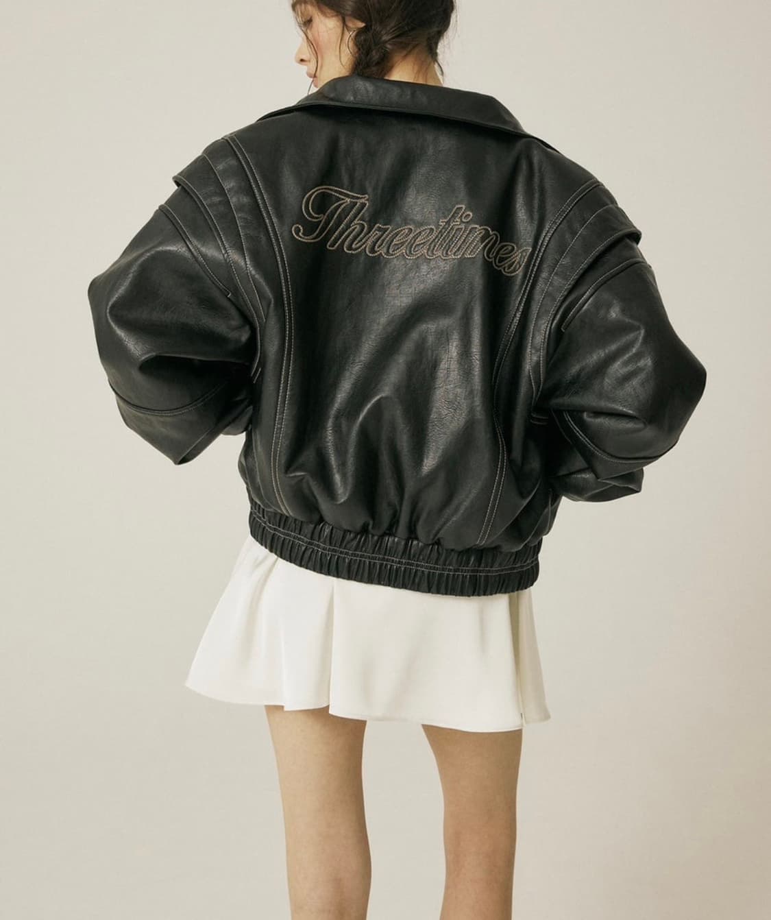 threetimes Kai leather jacket | 후루츠패밀리