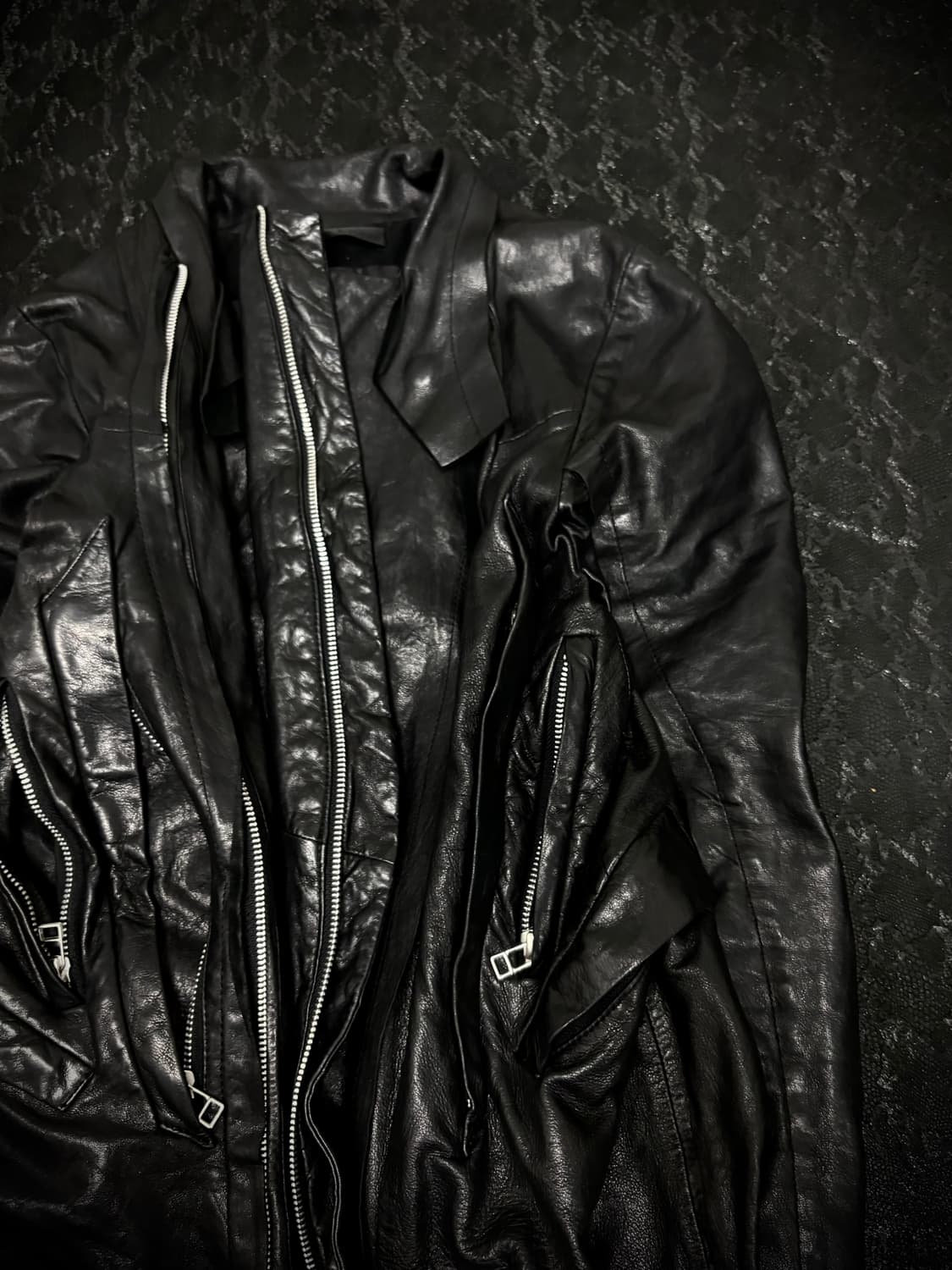 Archive 00s coated leather jacket Ekam風v Archive 00s coated leather jacket Ekam風v EKAM”2000s Rare Archive