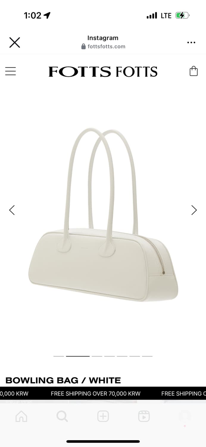 [FOTTSFOTTS] / ☆ BOWLING BAG / WHITE BOWLING BAG / WHITE - FOTTS FOTTS