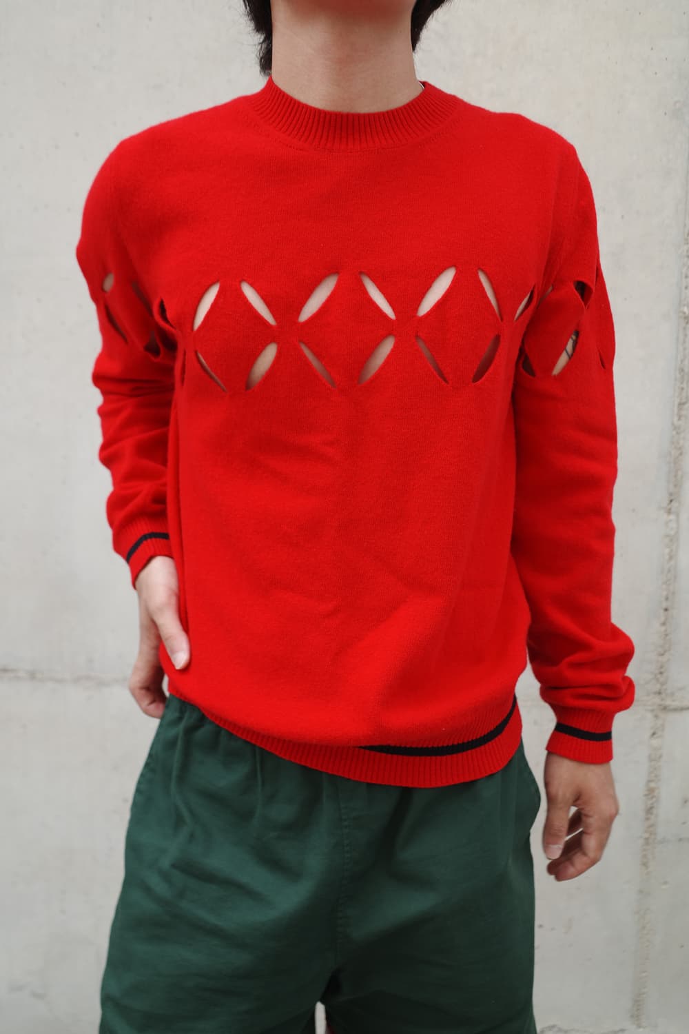 STEFAN COOKE slashed knit 21aw | 후루츠패밀리