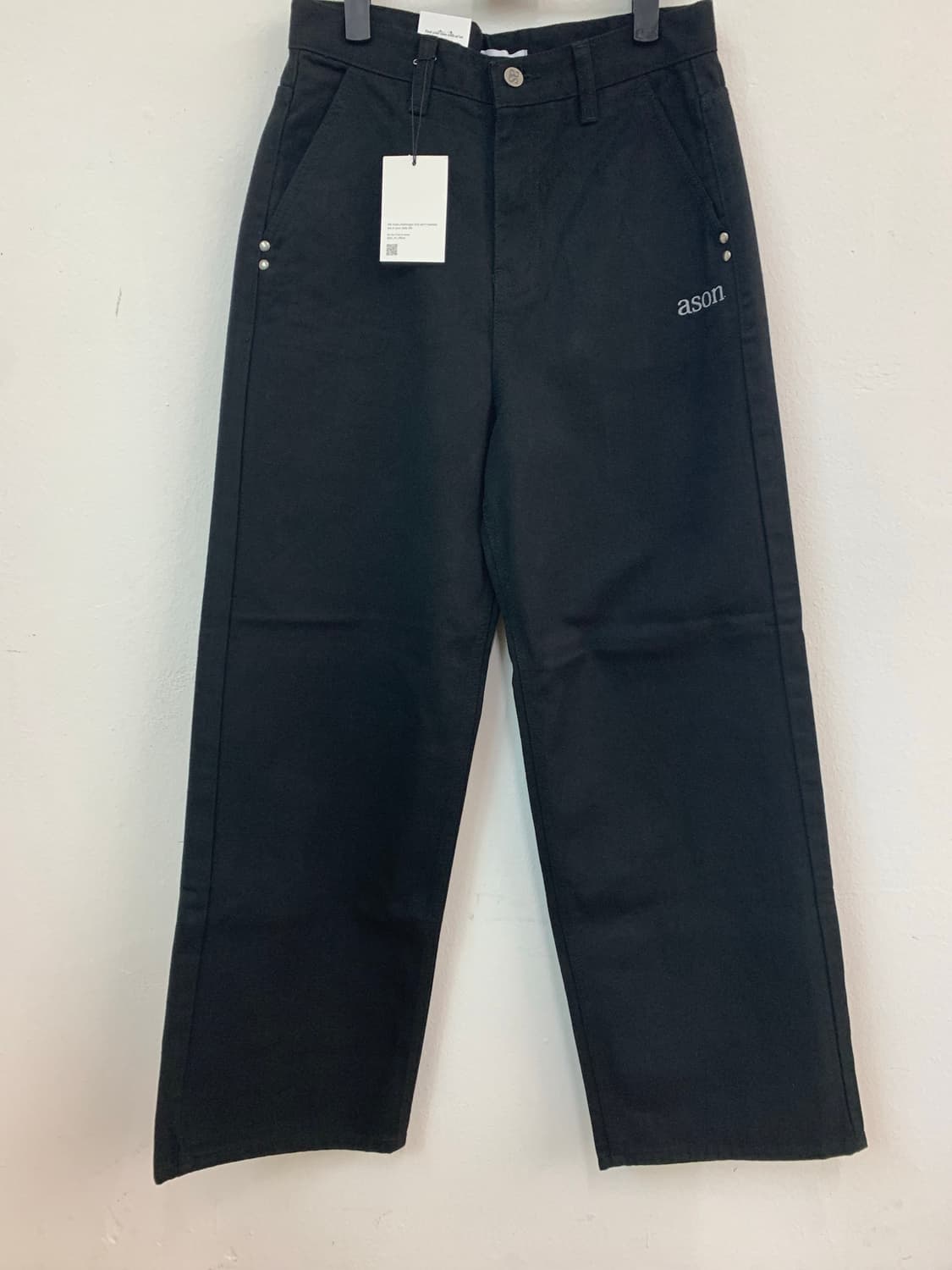 韓国 ason アズオン SMOG WIDE PANTS ブラック 7/7予約発送 [as”on] SMOG WIDE PANTS / BLACK 正規品 韓国