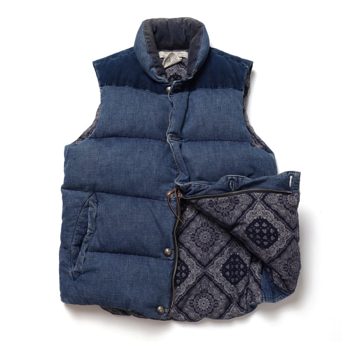 REMI RELIEF 2way Denim Down Vest | 후루츠패밀리