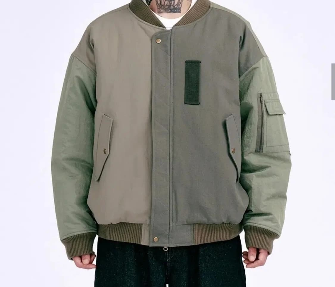 Fourfold Nylon Mixed Bomber Jacket | 후루츠패밀리