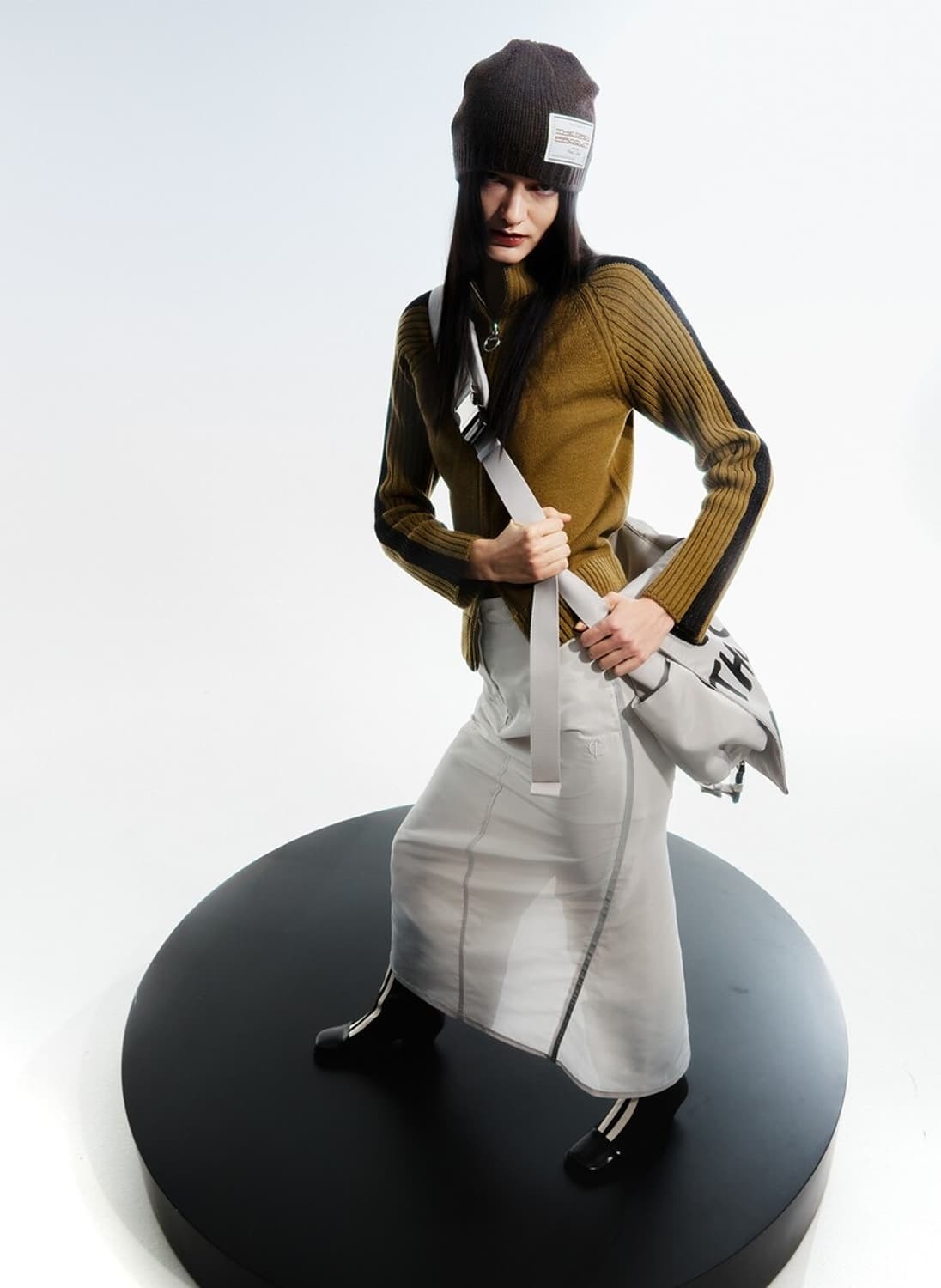 [TheOpen Product] Two-Way ZIP Track Knit Jacket ★送料込★ TWO-WAY ZIP TRACK KNIT JACKET | 후루츠패밀리