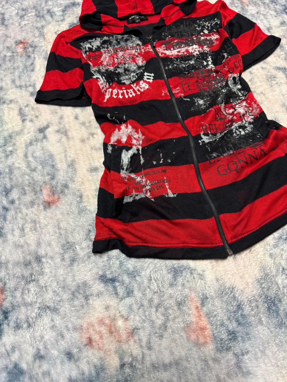 トップス 00s archive in the attic distressed knit In the attic 00s archive punk knit top | 후루츠패밀리