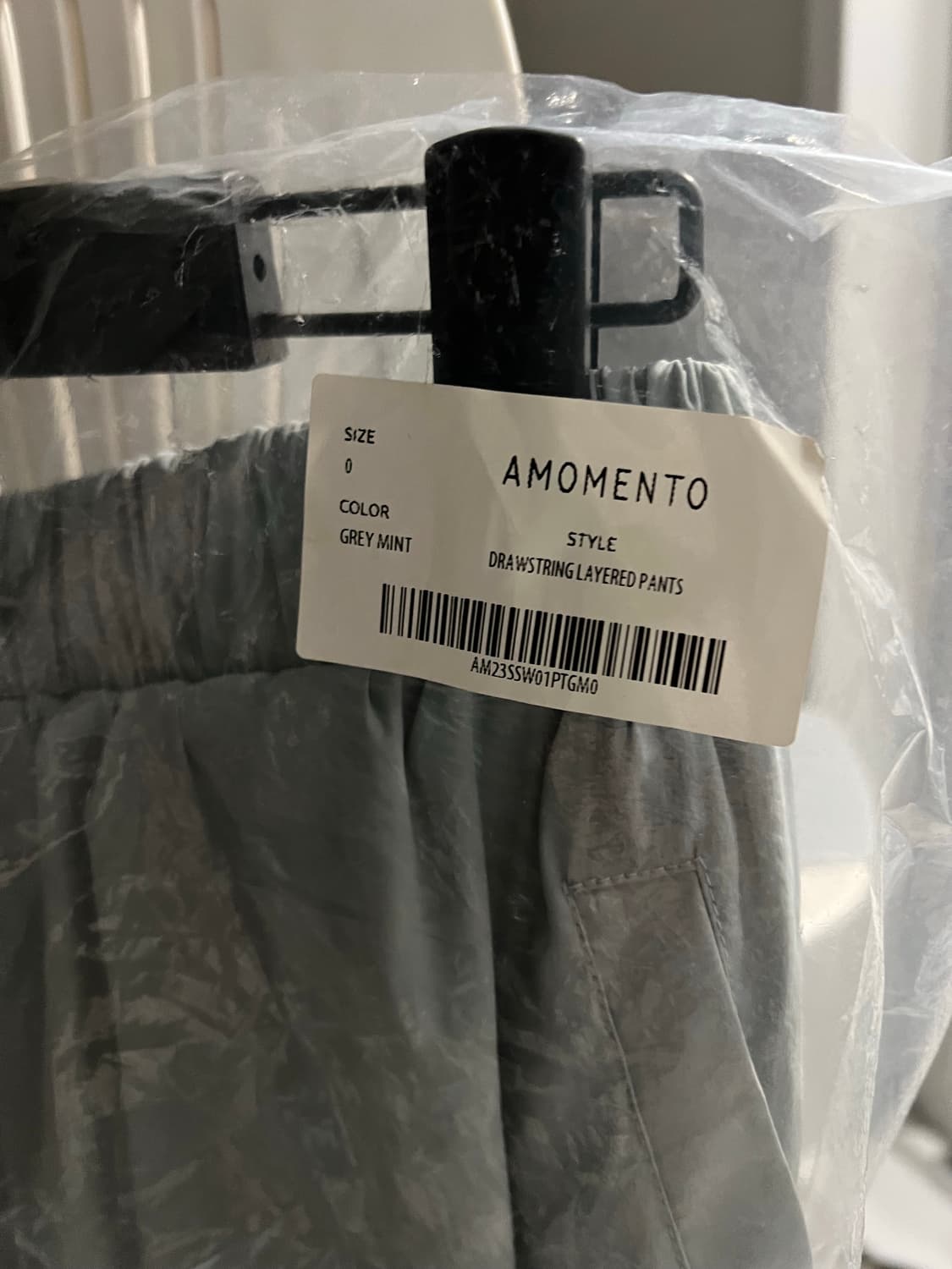 AMOMENTO DRAWSTRING LAYERED PANTS Sz0 | 후루츠패밀리