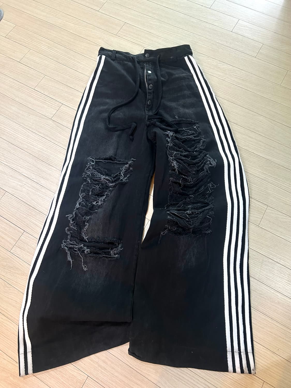 YORI SPORT 5 STRIPE ELASTIC DENIM / BLK dasyori yori sport 5