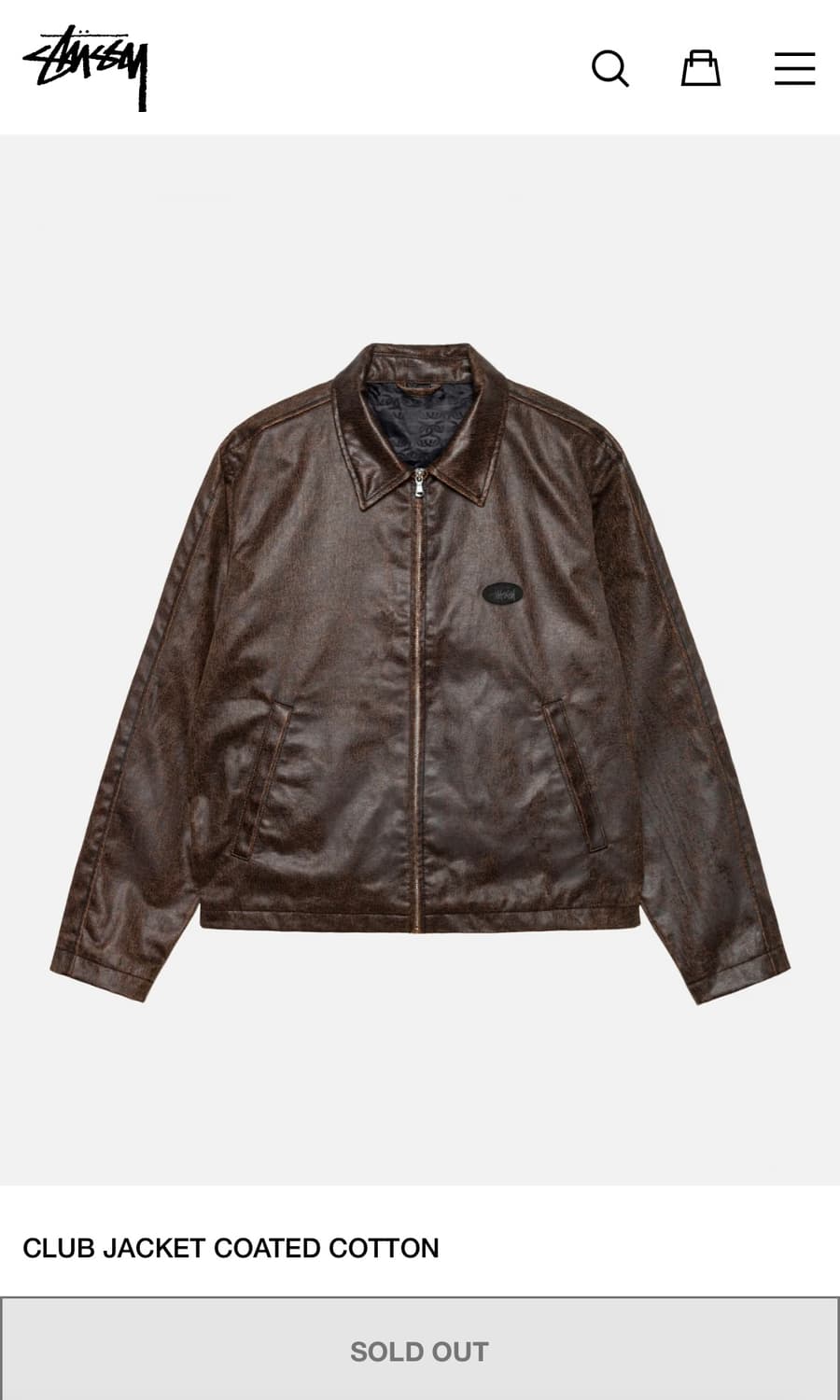 스투시 재킷 CLUB JACKET COATED COTT | 후루츠패밀리