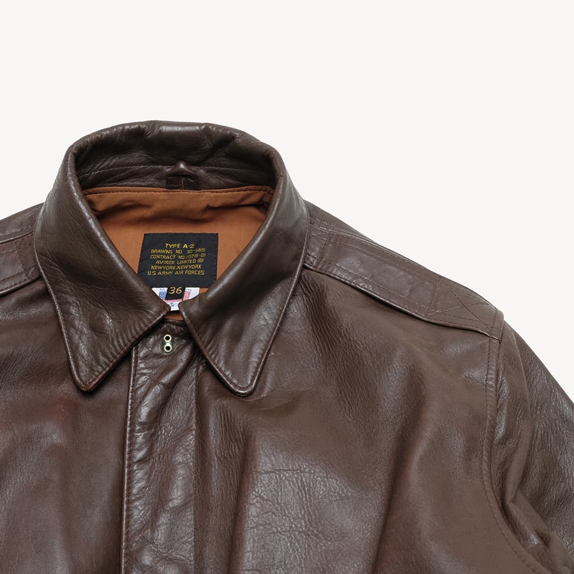 AVIREX LIMITED HORSE HIDE A-2 36 80s horsehide a-2 jacket | 후루츠