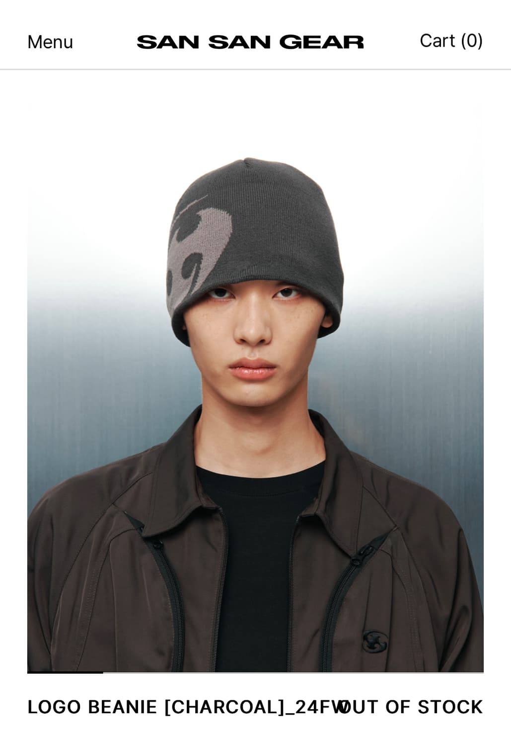 Sansan Gear Logo Beanie Charcoal - 24FW | 후루츠패밀리