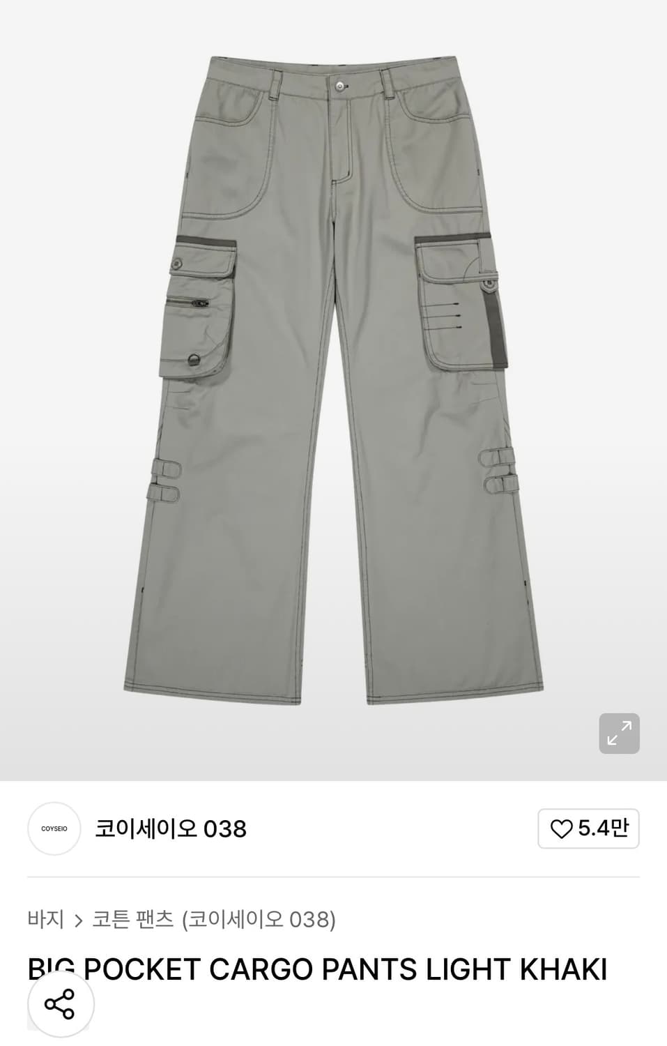코이세이오 빅포켓 카고팬츠 | 후루츠패밀리