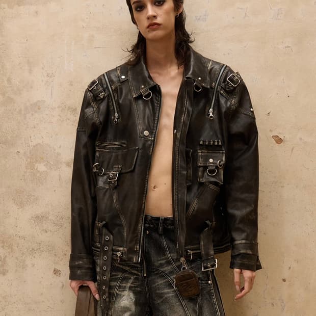 PERSONSOUL VINTAGE BRUSH LEATHER JACKET | 후루츠패밀리
