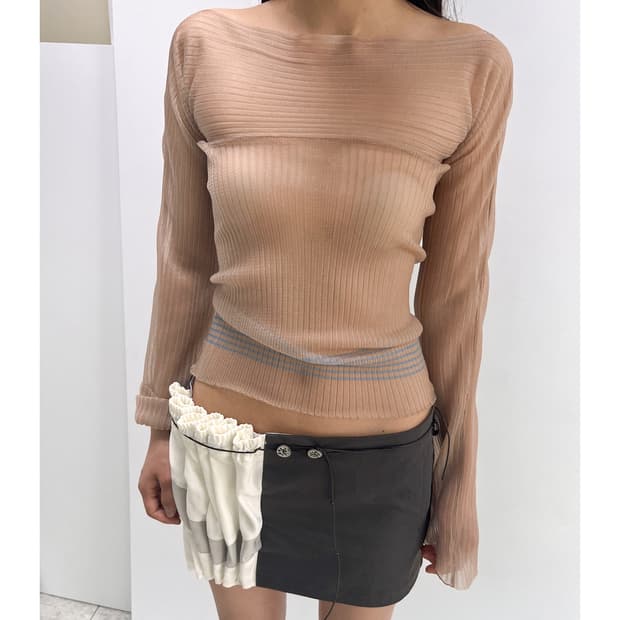 w*i様 ULIKA SANCTUS Zip knit tube top 울리카상투스 Zip knit tube top (soft terracot) | 후루츠패밀리