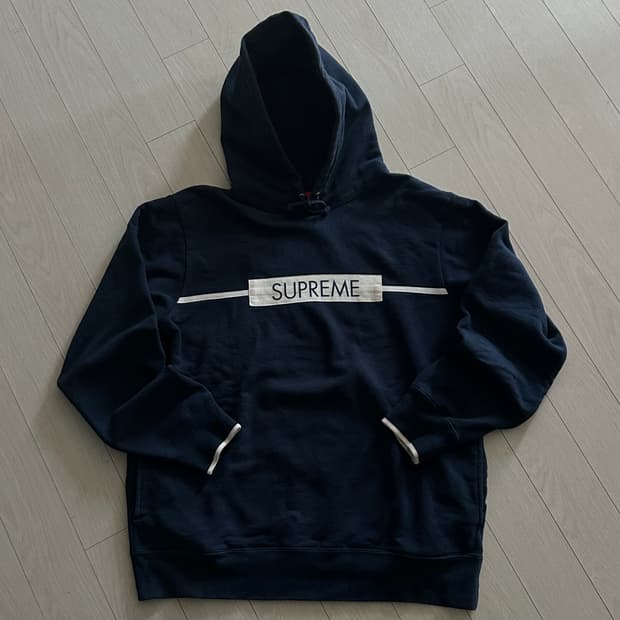 Supreme Chest Twill Tape Hoodie | 후루츠패밀리