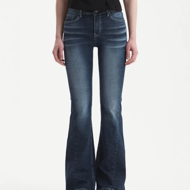 レディース KHAKIPOINT Record Straight Denim blue M