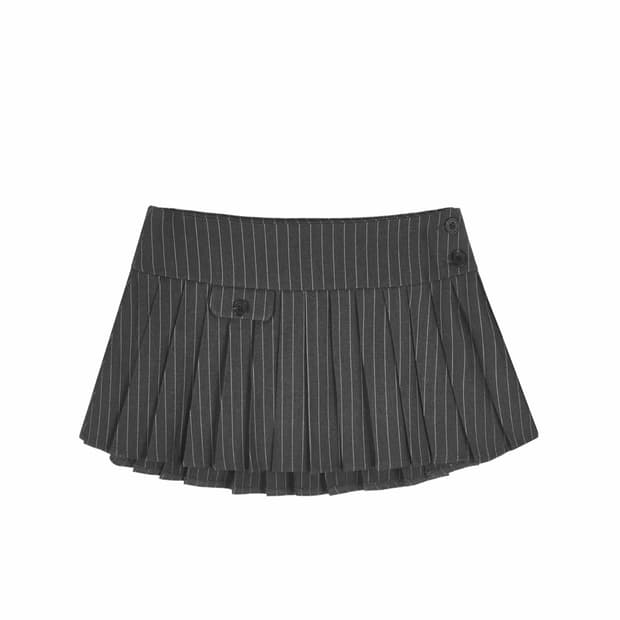 코이세이오 FLOWER PINTUCK SKIRT CHARCOAL | 후루츠패밀리