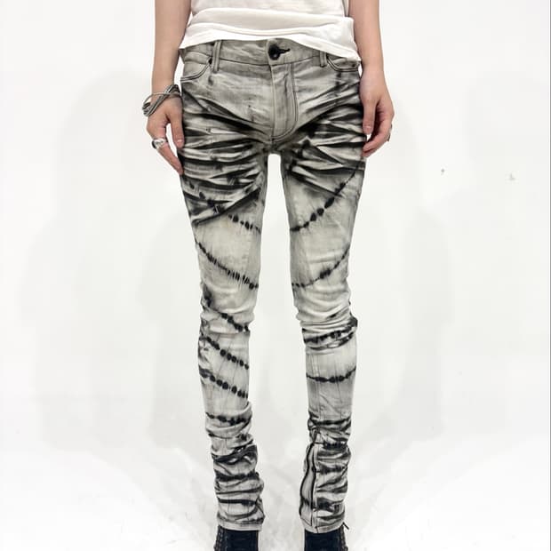 Johnny Wolf Whisker Wash Side Zip Skinny Jeans | 후루츠패밀리