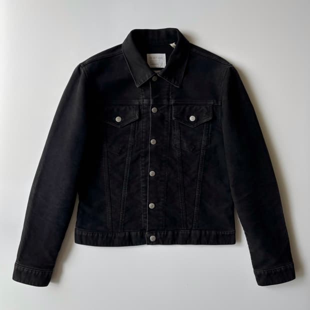 no mass prod denim jacket no mass prod 008GLM WAXED DENIM JACKET