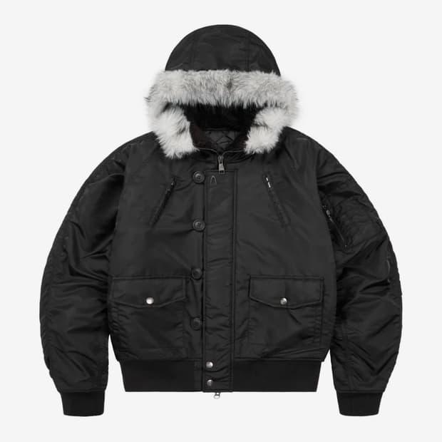 OPEN YY FAUX FUR ZIPPER HOOD MA-1 | 후루츠패밀리