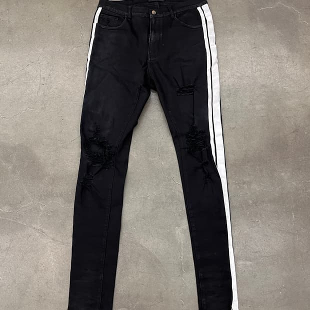 AMIRI SIDELINE CRUSH SKINNY JEANS | 후루츠패밀리