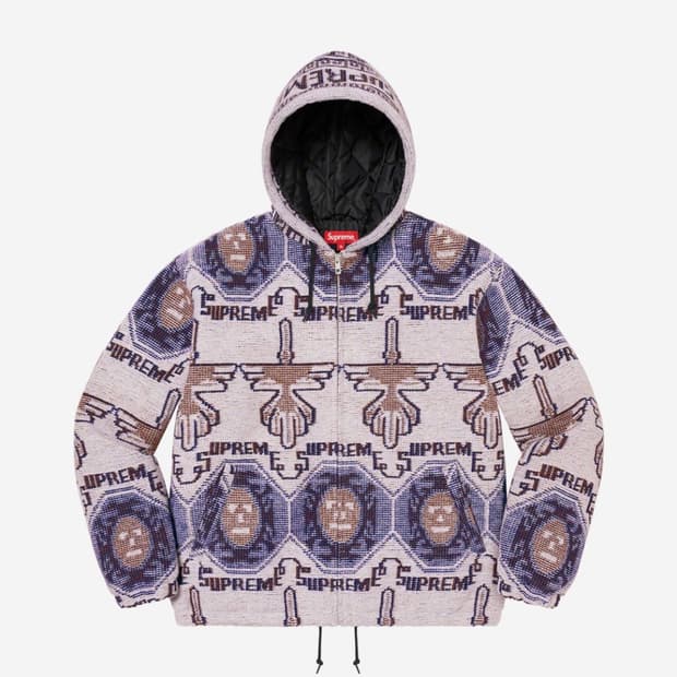 L) Supreme woven hooded jacket | 후루츠패밀리