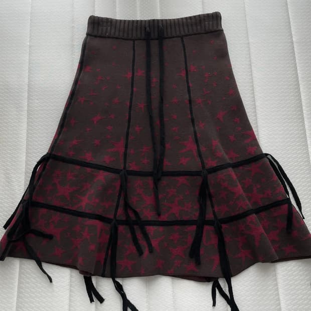 スカート Happy99 Star Gradient Knit Skirt brown Happy 99] Star Gradient Knit Skirt | 후루츠패밀리