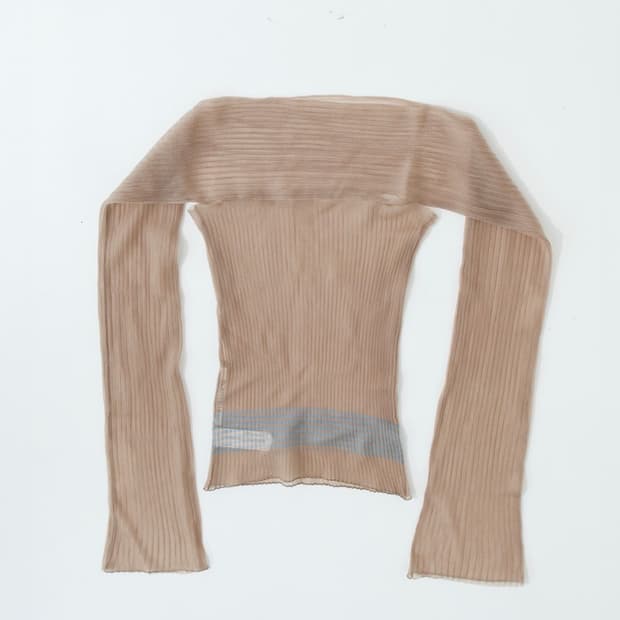 울리카상투스 Zip knit tube top (soft terracot) | 후루츠패밀리