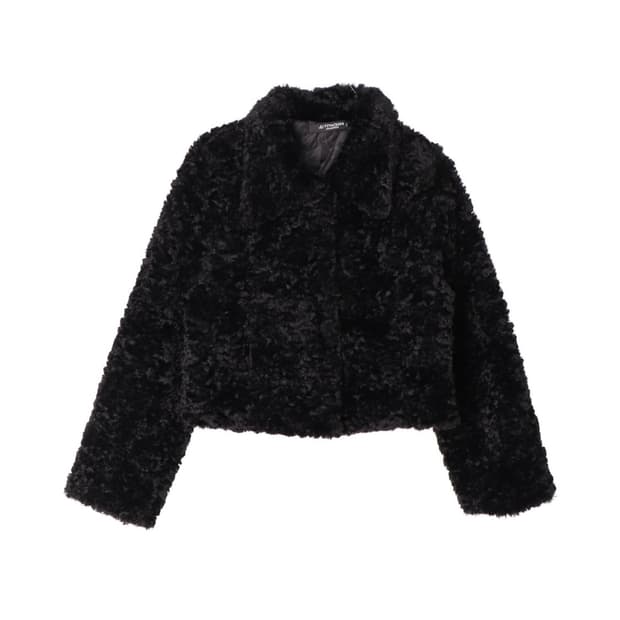 코이세이오 퍼자켓 COYSEIO Hairy Fur Jacket Black | 후루츠패밀리