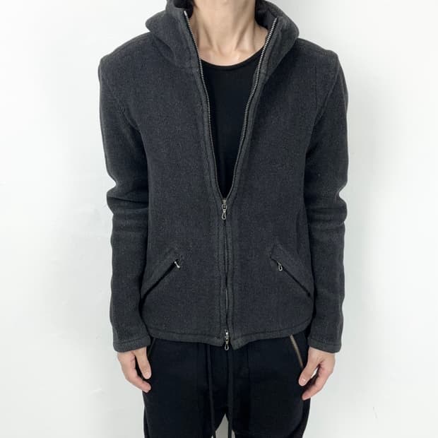 ジャケット・アウター RIPVANWINKLE Overlock Wool Jacket Rip Van Winkle Wool Blend Full-Zip Hooded Jacket | 후루츠패밀리