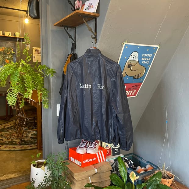 Matin Kim Logo Coating Jumper Navy | 후루츠패밀리