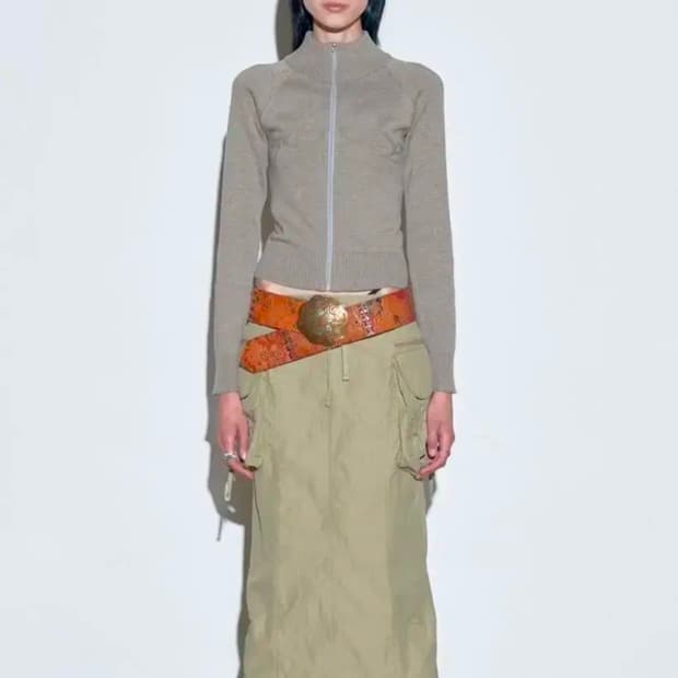 Open yy 오픈yy chunky knit vest brown M | 후루츠패밀리