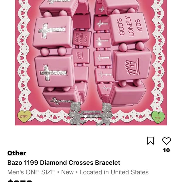 アクセサリー bazo1199 GOD'S LONELY KIDS - PINK 1199 bazo bracelet 실리콘 핑크 | 후루츠패밀리