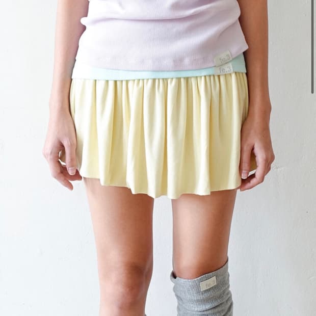 fe.3] yuzu skirt (melange grey) | 후루츠패밀리