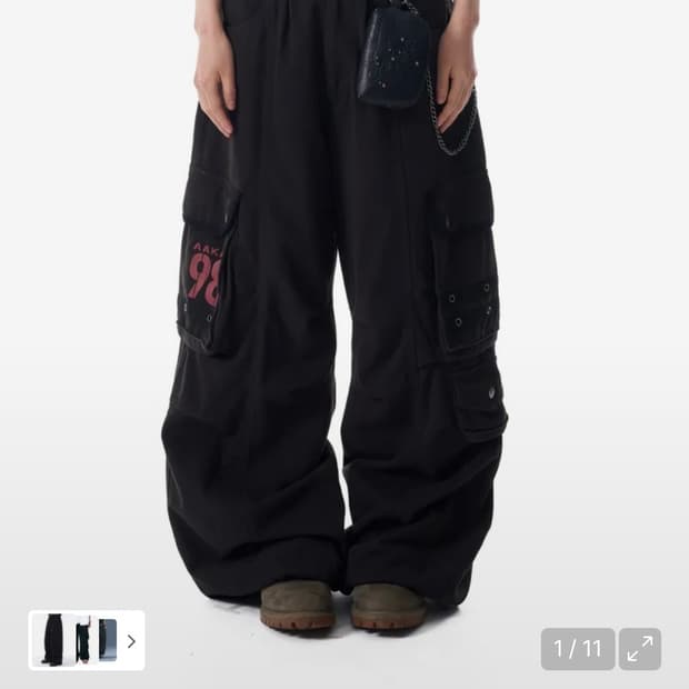 아캄 98 Knee Pin-Tuck Cargo Pants | 후루츠패밀리